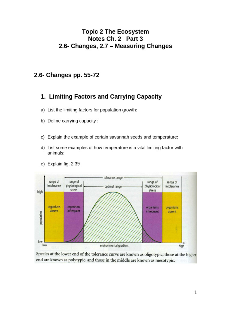 Notes Part 3 Student Update | PDF | Ecosystem | Biology