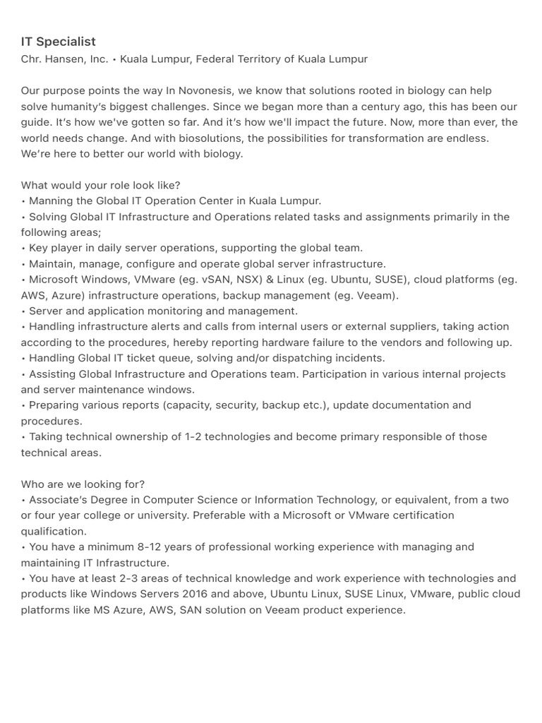 IT Specialist | PDF