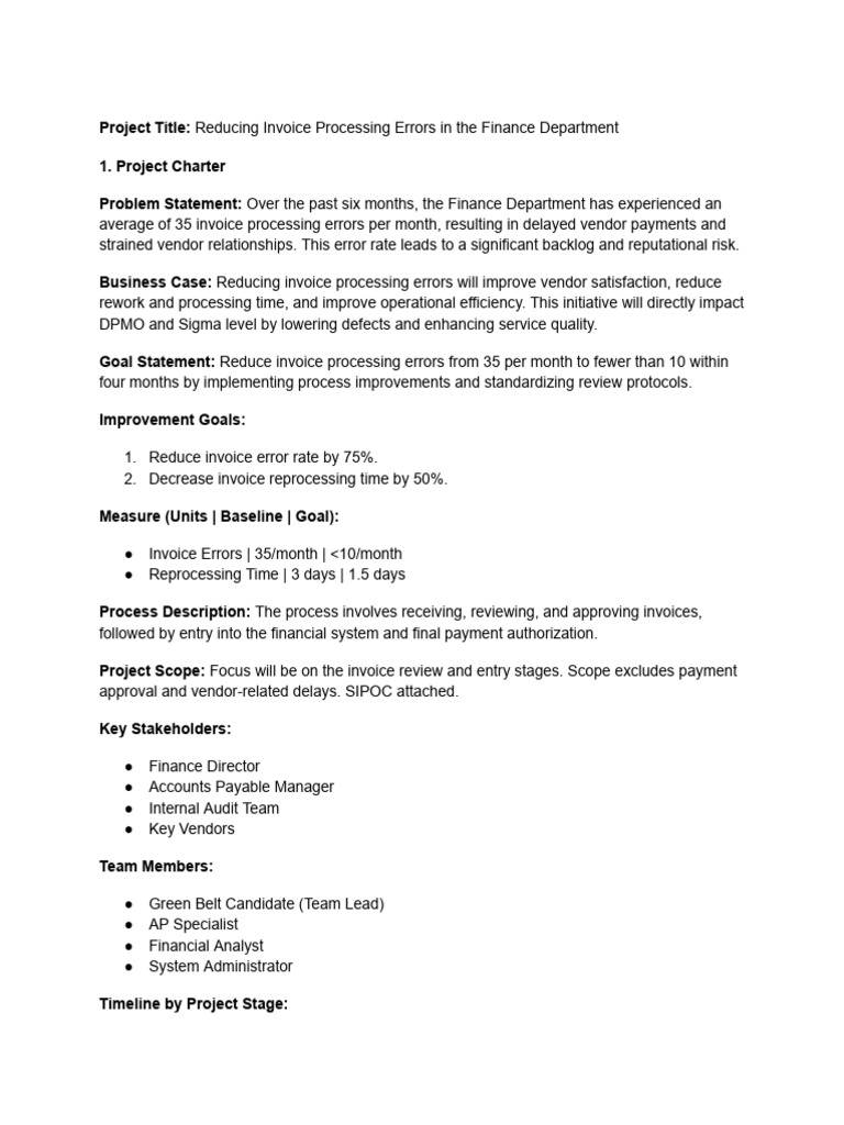 Reduce Invoice Errors in Finance Dept | PDF