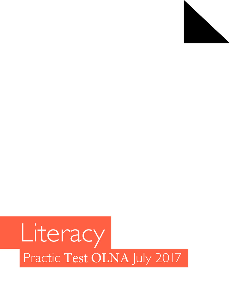 OLNA Reading Practice Questions 2017 | PDF | Diploma | Bachelor's Degree