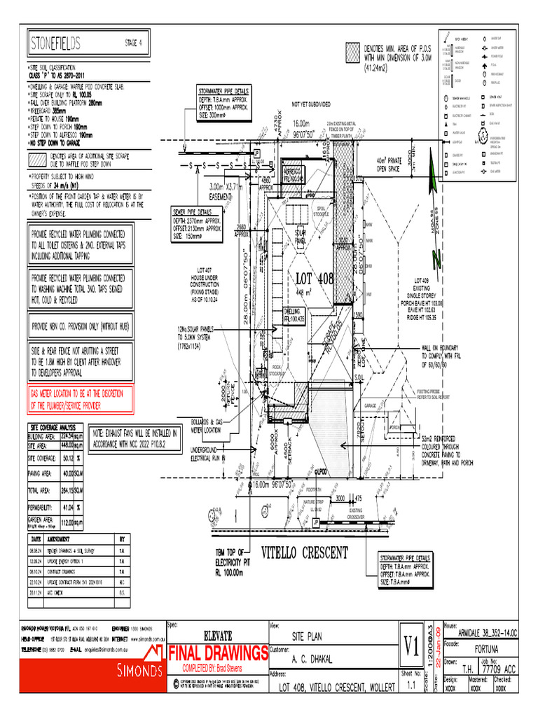 House Construction Site Plan and Details | PDF