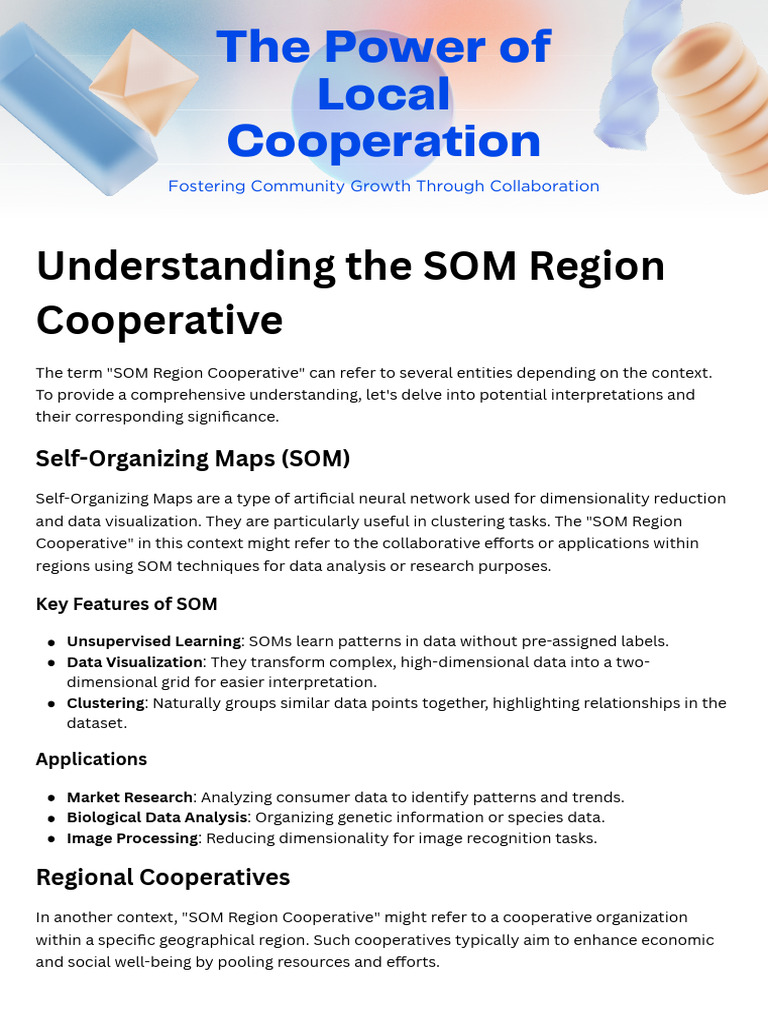 Understanding SOM Region Cooperatives | PDF | Cooperative | Data