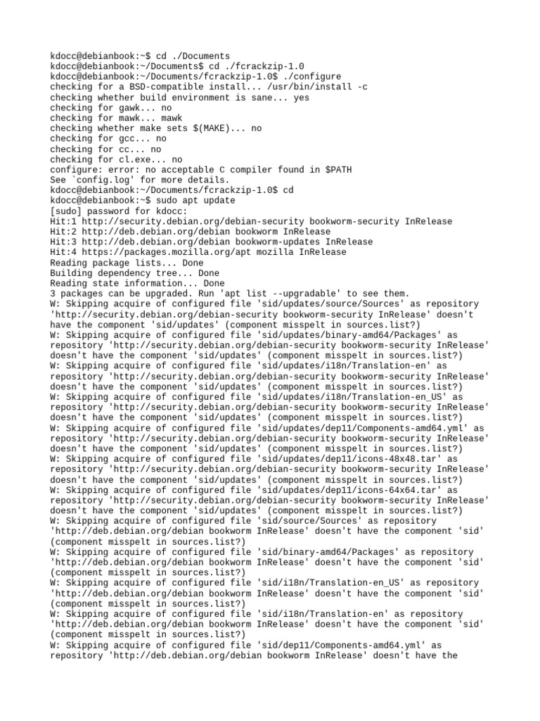 Fixing C Compiler Errors on Debian | PDF | Software Repository | Software