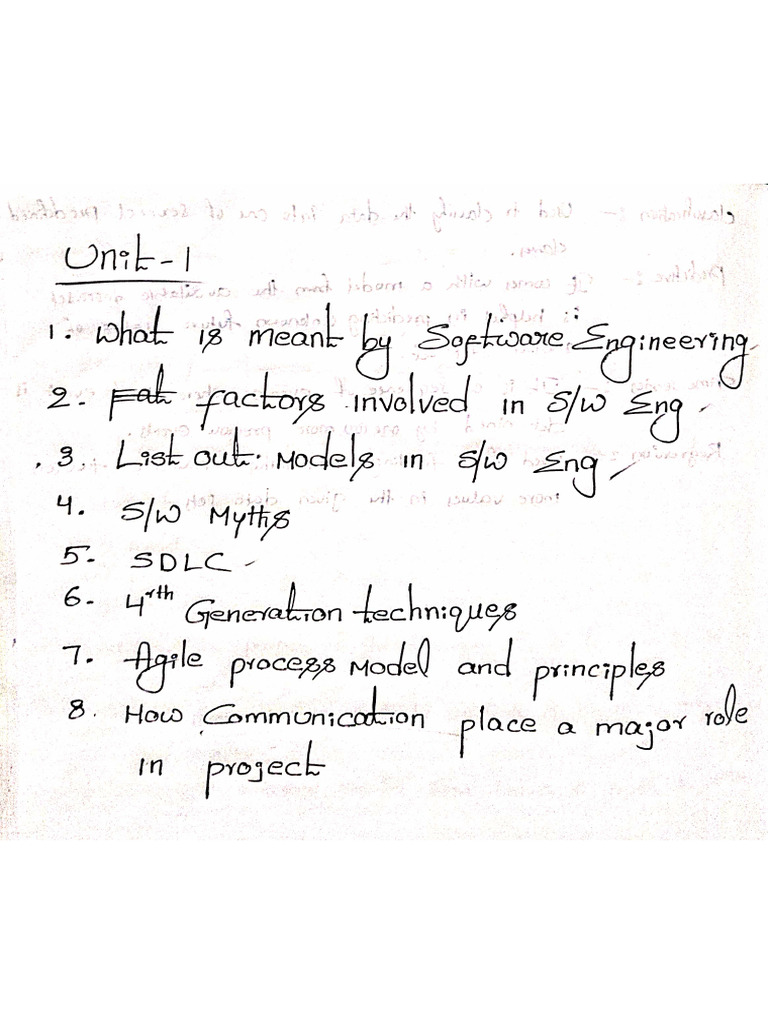 SE Unit 1 | PDF