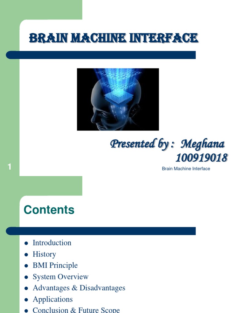 Brain Machine Interface Overview | PDF | Electroencephalography | Brain