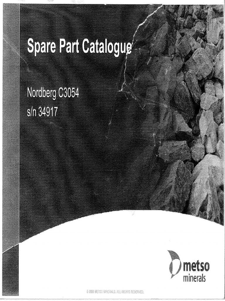 Metso Nordberg C3054 Jaw Crusher Parts Manual | PDF