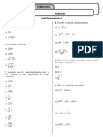 Exercicios de Radiciacao