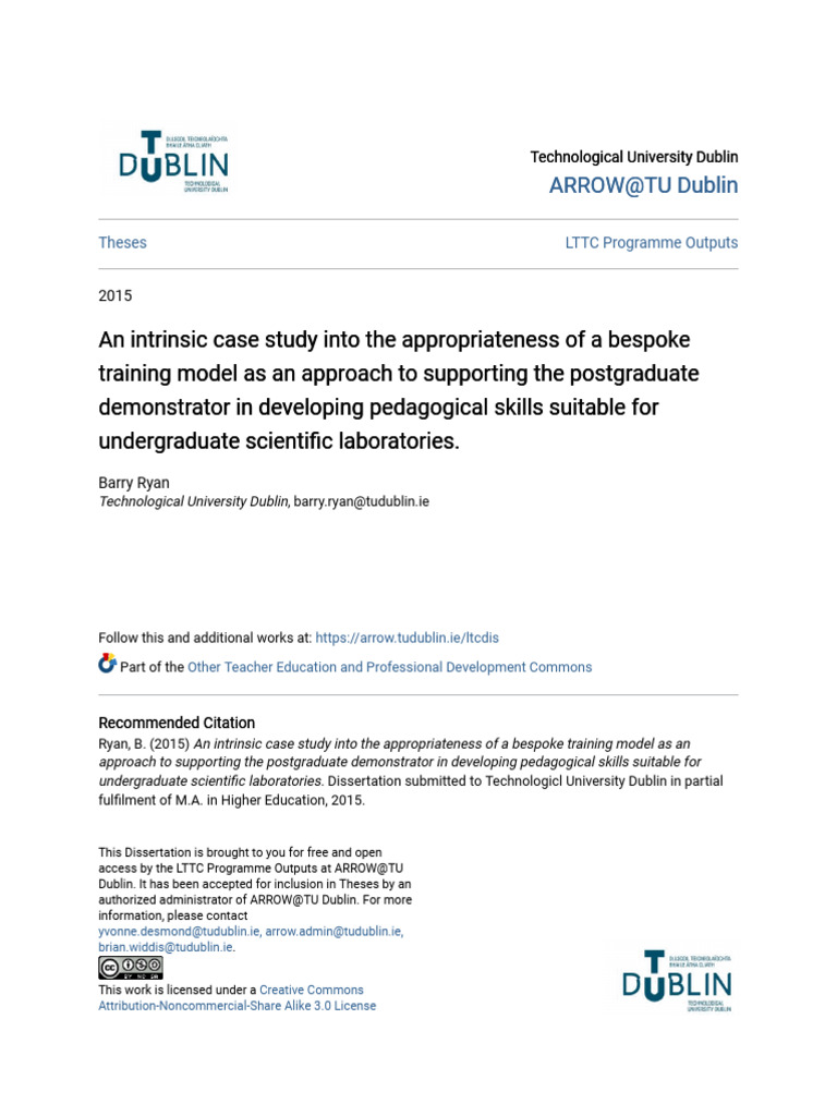 Stake An Intrinsic Case Study Into The Appropriateness of A Bespoke Tra ...