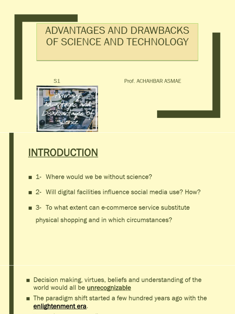 Benefits of Science and Technology | PDF | Science | Knowledge