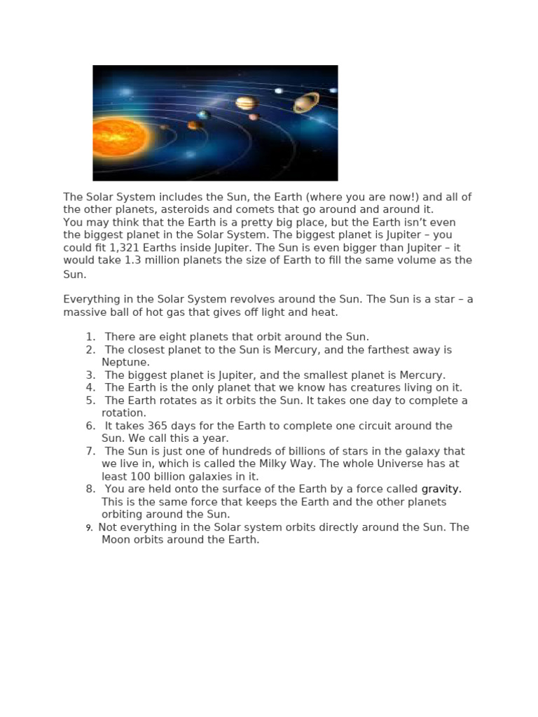 Overview of the Solar System | PDF