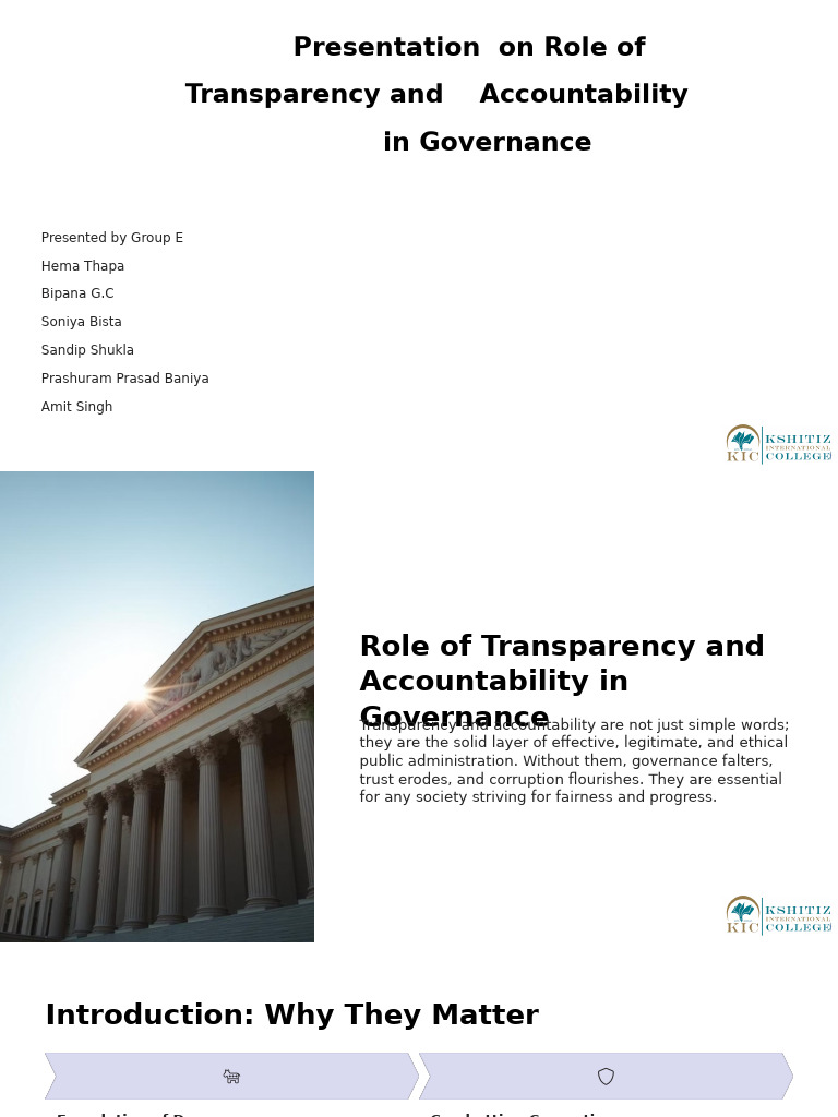 Transparency and Accountability in Governance | PDF | Accountability ...