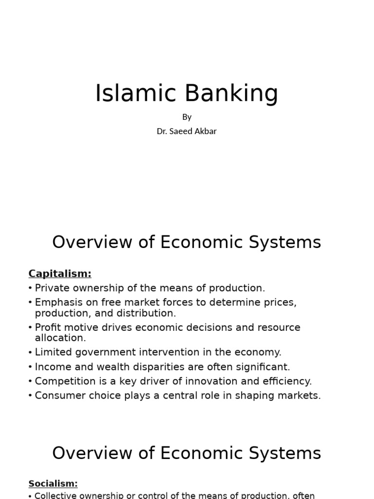 Overview of Islamic Banking Principles | PDF | Islamic Banking And ...