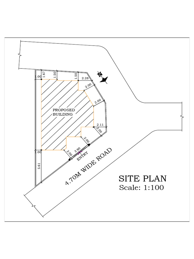 1:100 Site Plan for Proposed Building | PDF