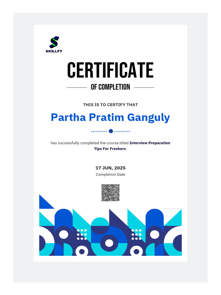 Interview Prep Completion Certificate | PDF