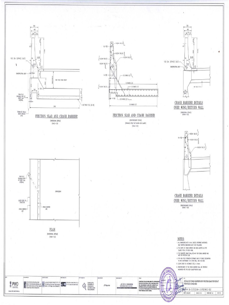 Friction Slab & Crash Barrier | PDF