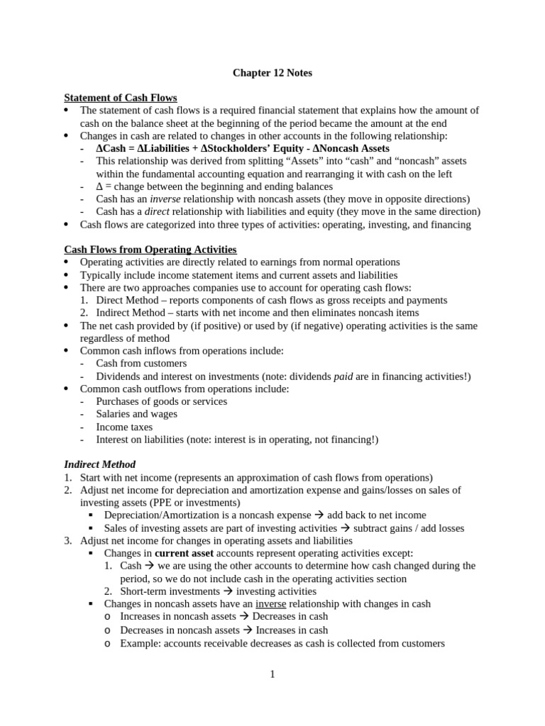 Understanding Cash Flow Statements | PDF | Equity (Finance) | Cash Flow ...