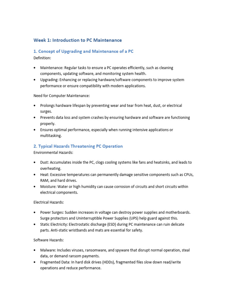 PC Maintenance: Health & Safety Tips | PDF | Computer Virus | Malware