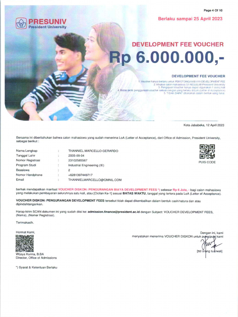 Voucher Development Fee | PDF