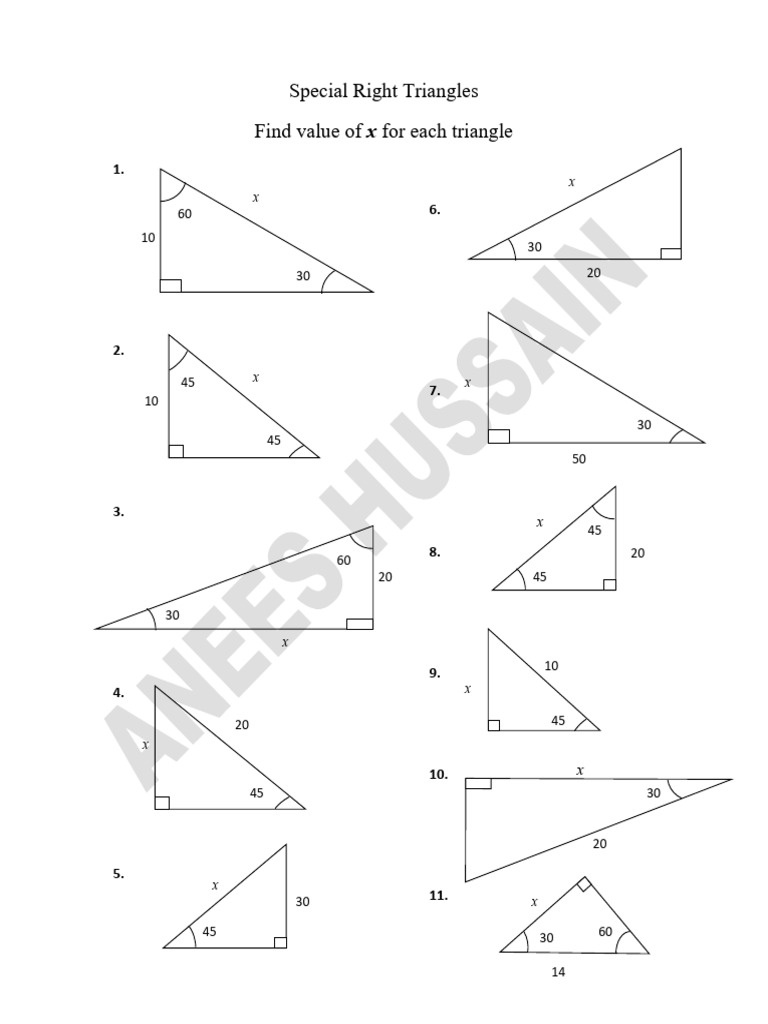 Special Right Triangles | PDF