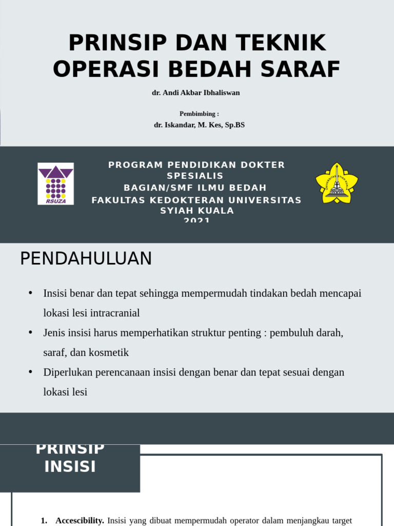 Teknik Insisi dalam Bedah Saraf | PDF