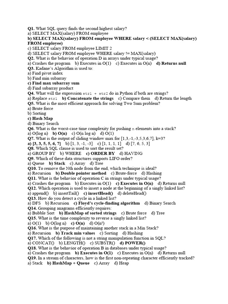 DSA Questions | PDF | Queue (Abstract Data Type) | String (Computer ...