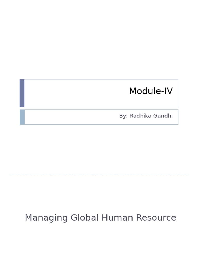 Global Human Resource Management Guide | PDF | Human Resource ...