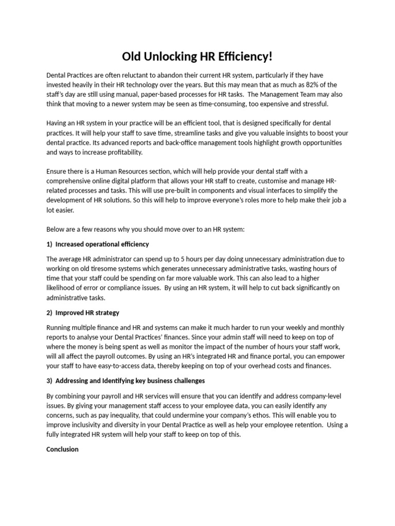 Old Unlocking HR Efficiency! PDF Payroll Employee Retention