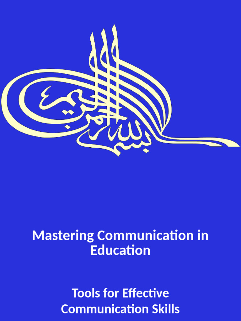 Mastering Communication in Education | PDF | Communication | Nonverbal ...