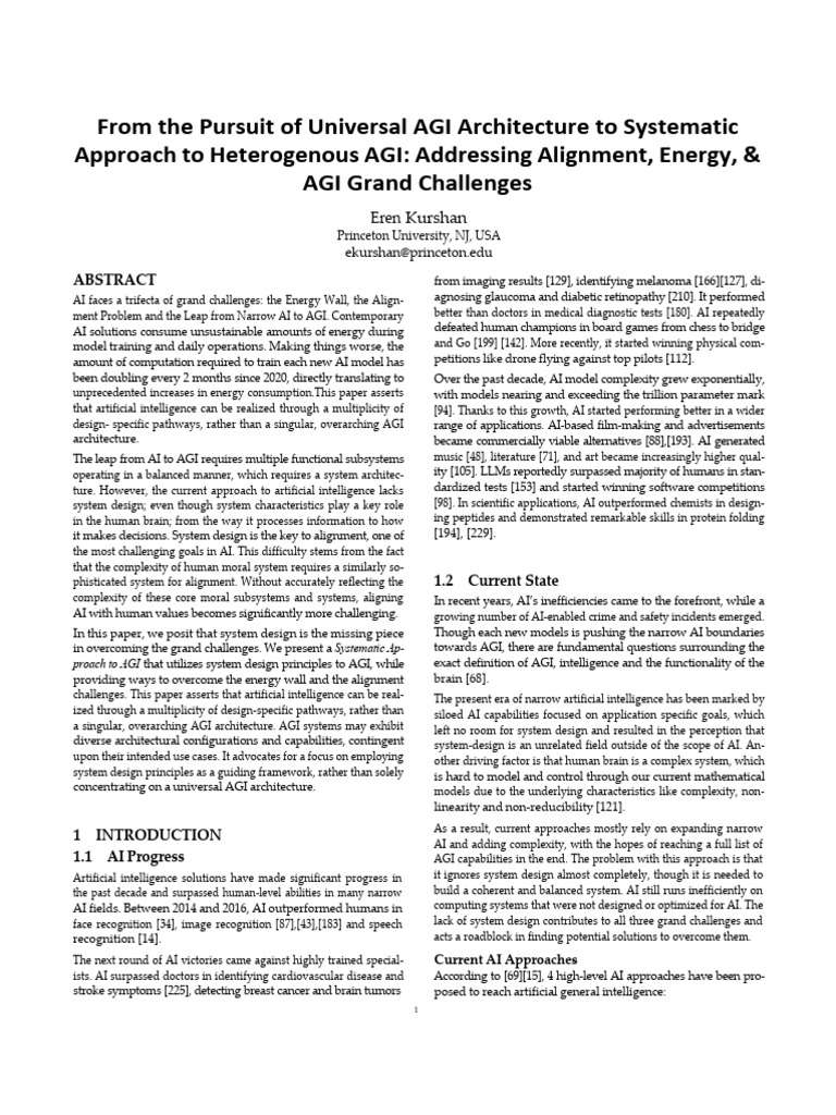 System Design for AGI Challenges | PDF | Artificial Intelligence ...
