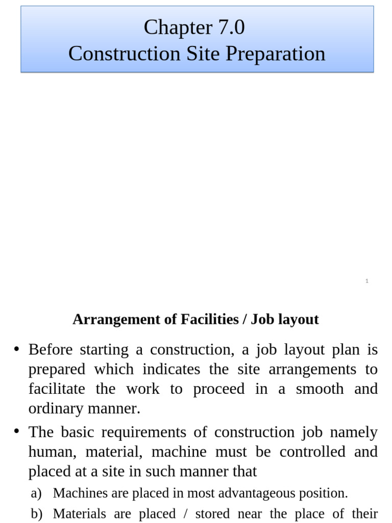 Construction Site Preparation Guide | PDF | Safety