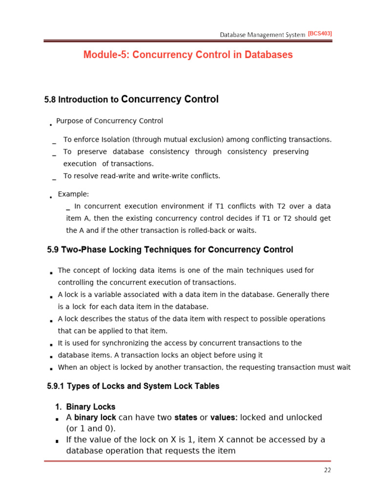 Concurrency Control in Databases | PDF | No Sql | Database Transaction