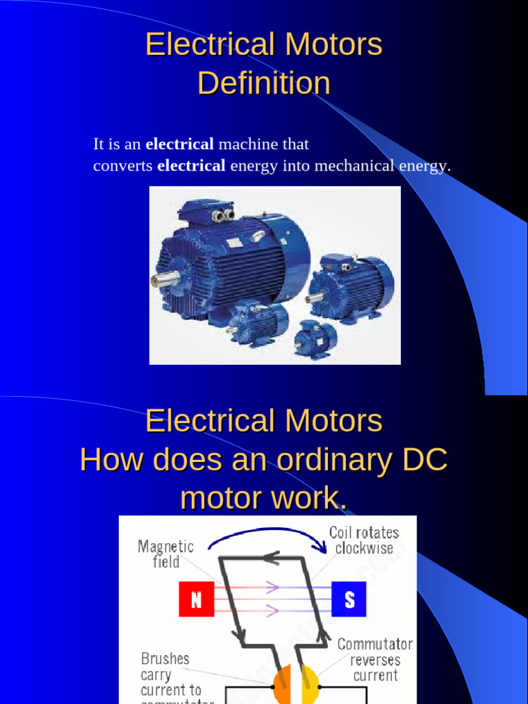 Overview of Electrical Motors | PDF | Electric Motor | Electric Power