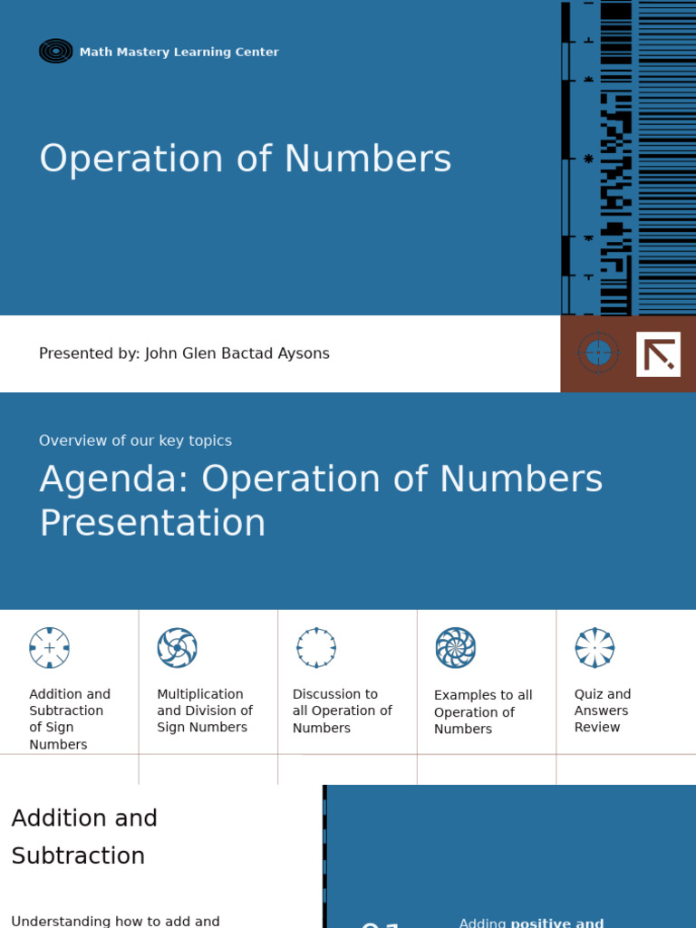 Operation of Numbers | PDF | Multiplication | Subtraction