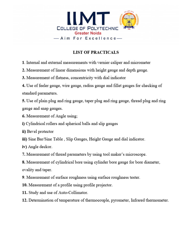 MMI Practical List | PDF