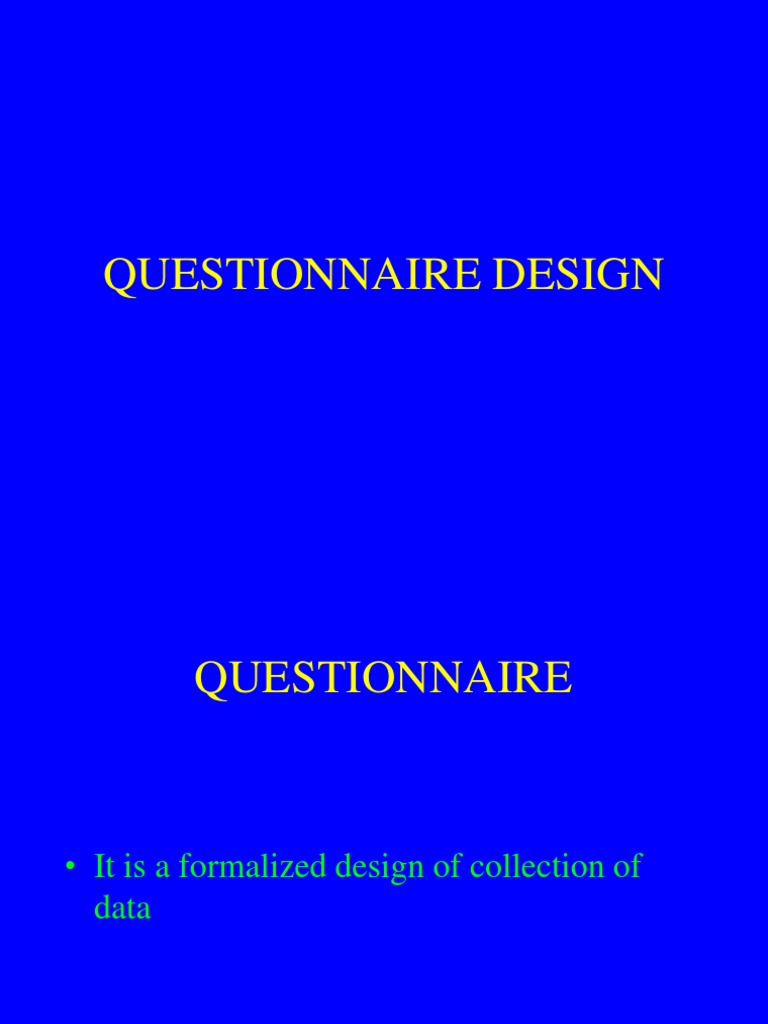 Questionnaire Design Rules | PDF | Questionnaire | Psychological Concepts