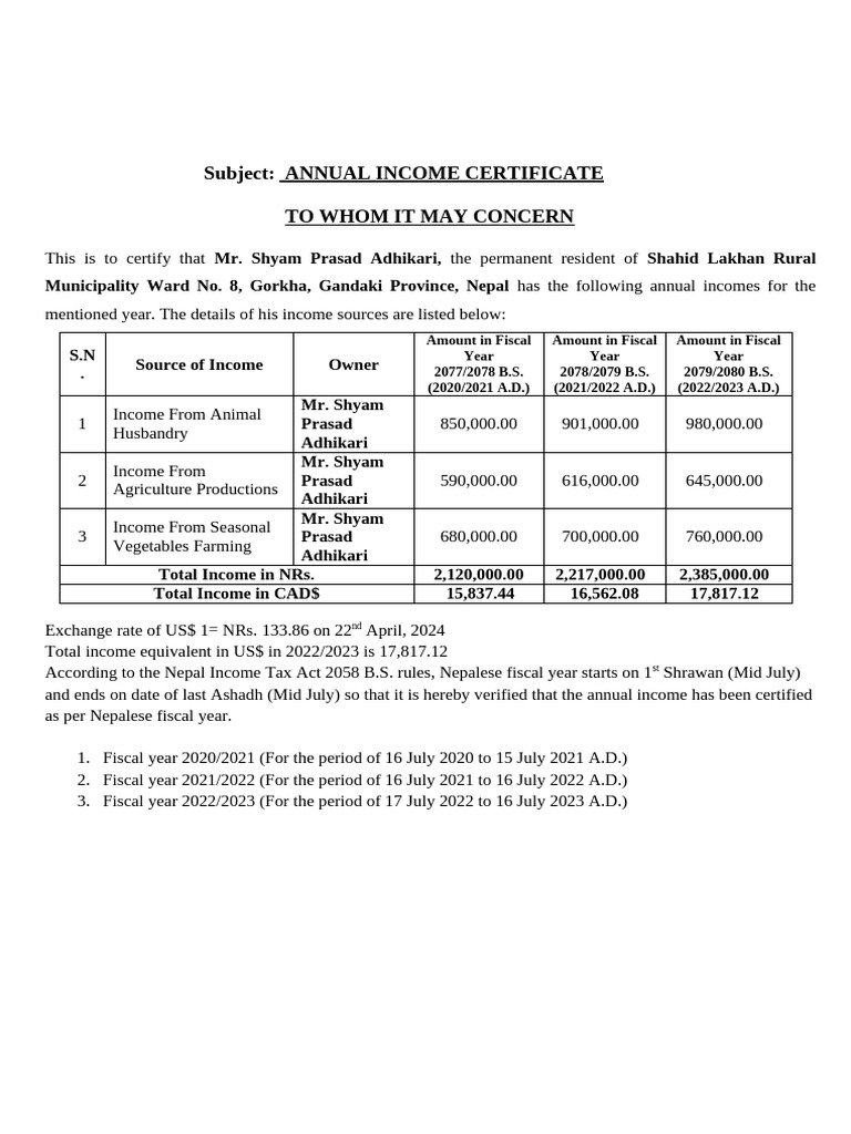 Income | PDF