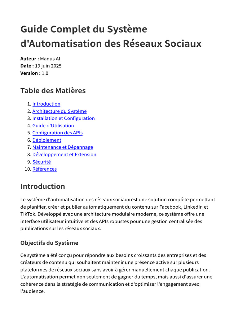 Automatisation des Réseaux Sociaux : Guide Complet | PDF | Réseautage ...