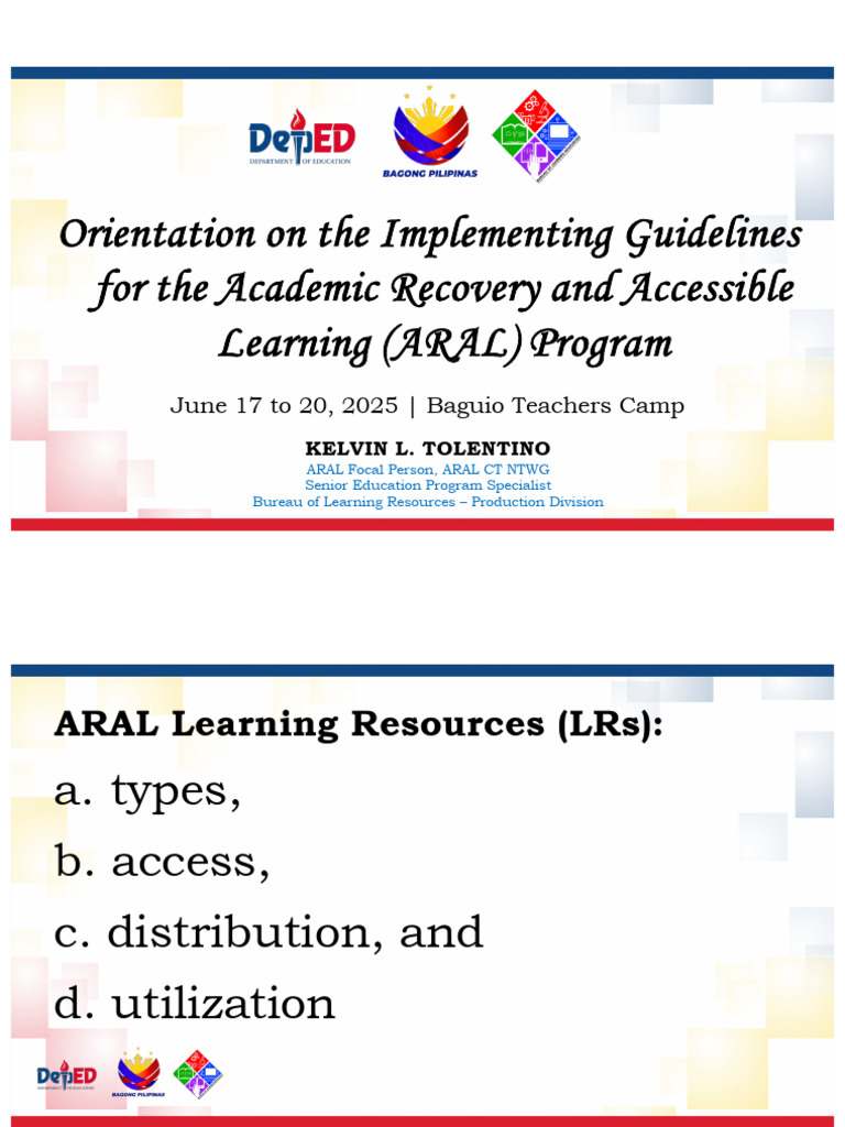 ARAL Program Learning Resources Overview | PDF | Curriculum | Cognition