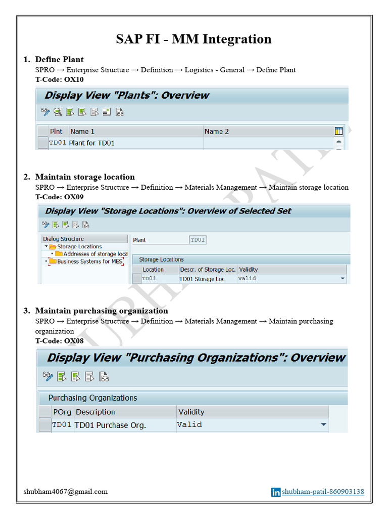 SAP FI-MM Integration Guide | PDF | Logistics