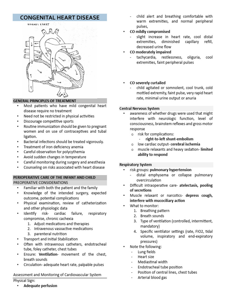 Congenital Heart Disease | PDF | Cardiovascular System | Medical ...