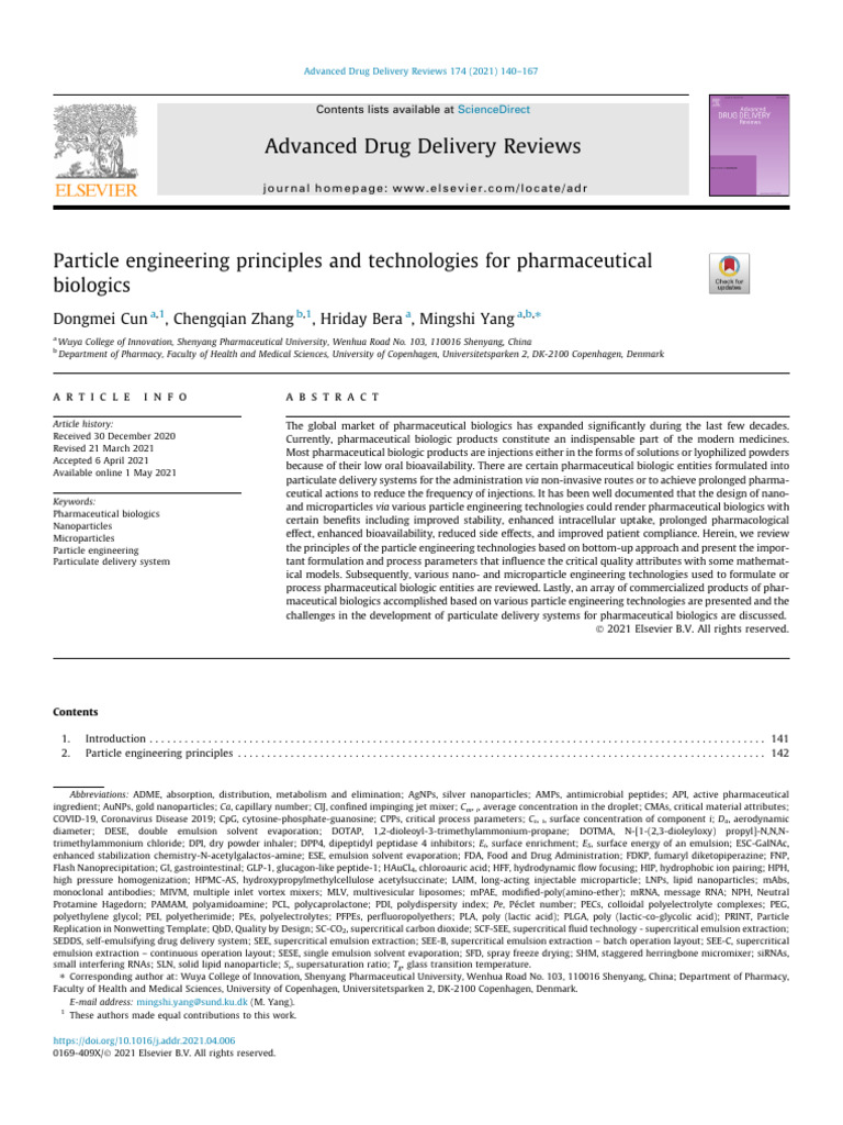 Particle Engineering | PDF | Self Assembly | Liquids
