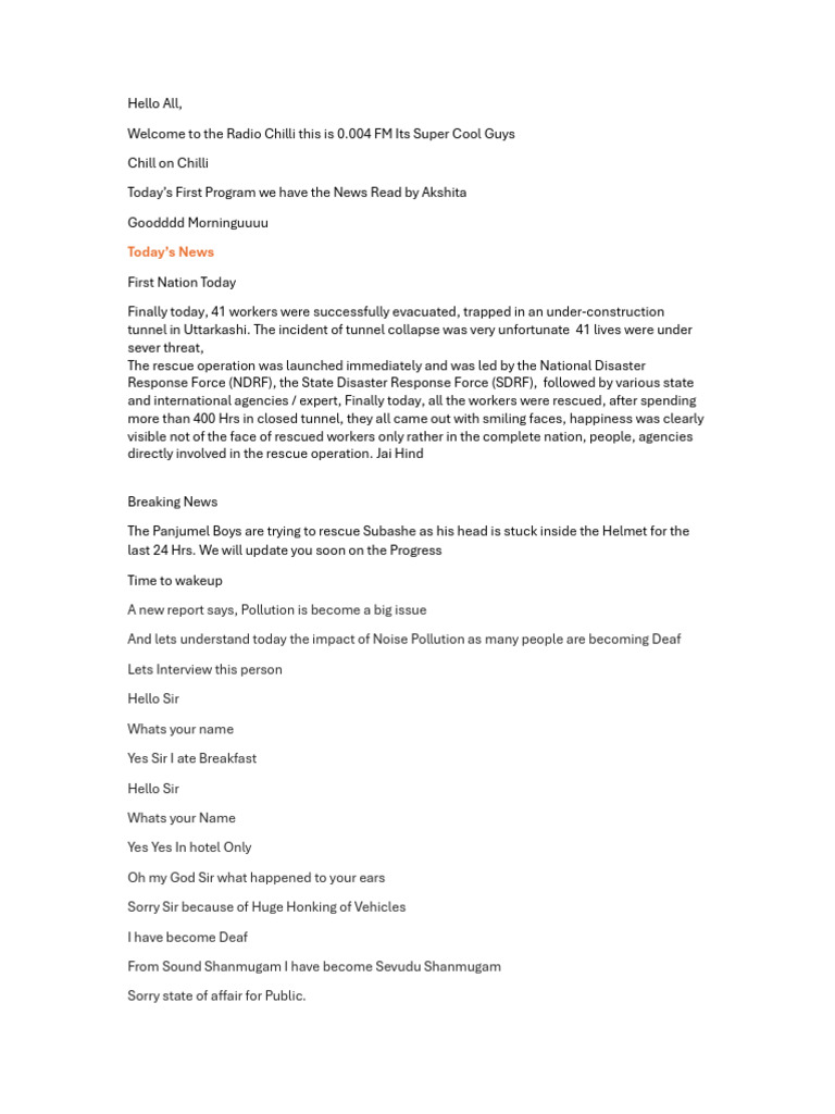 Final Corrected Radio Skit 7C PS | PDF