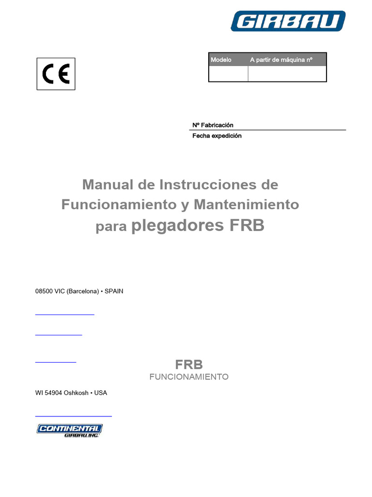 Manual OCF 6.1 para Plegadores FRB | PDF | Ingenieria Eléctrica