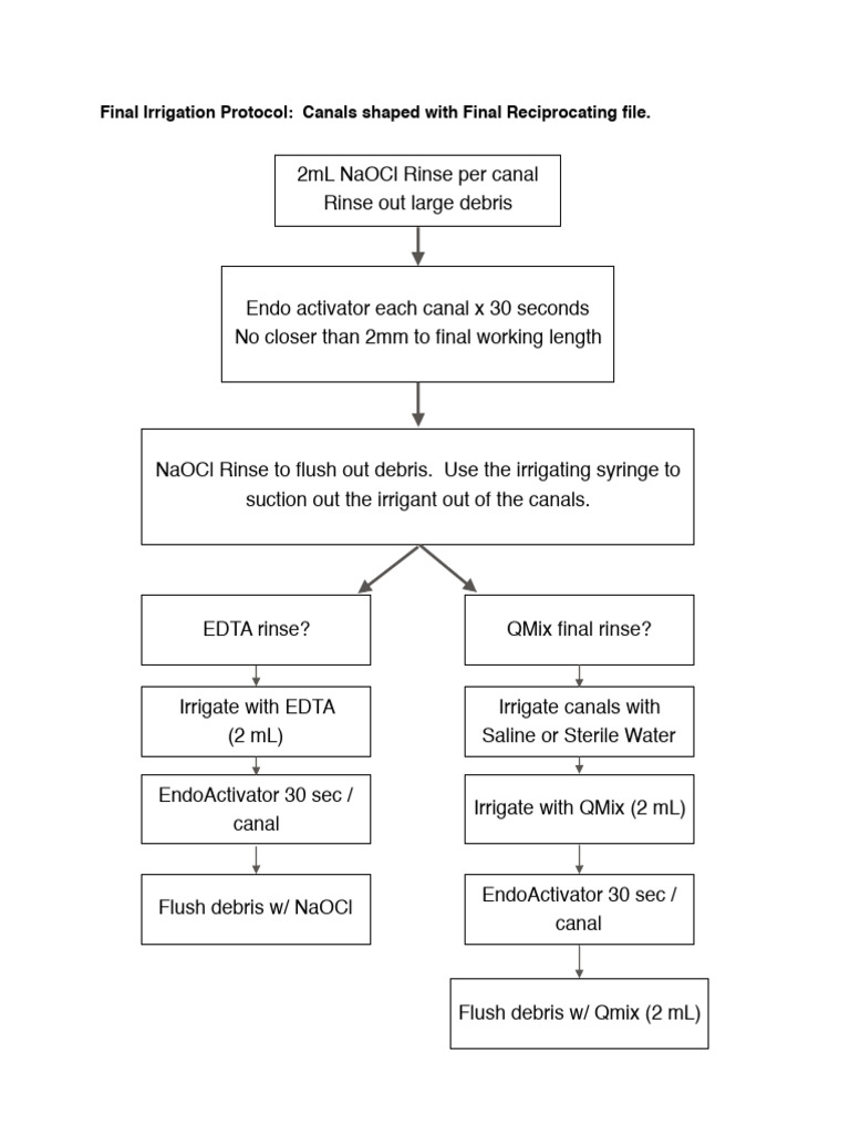 Final Irrigation Protocol in Endodontics | PDF
