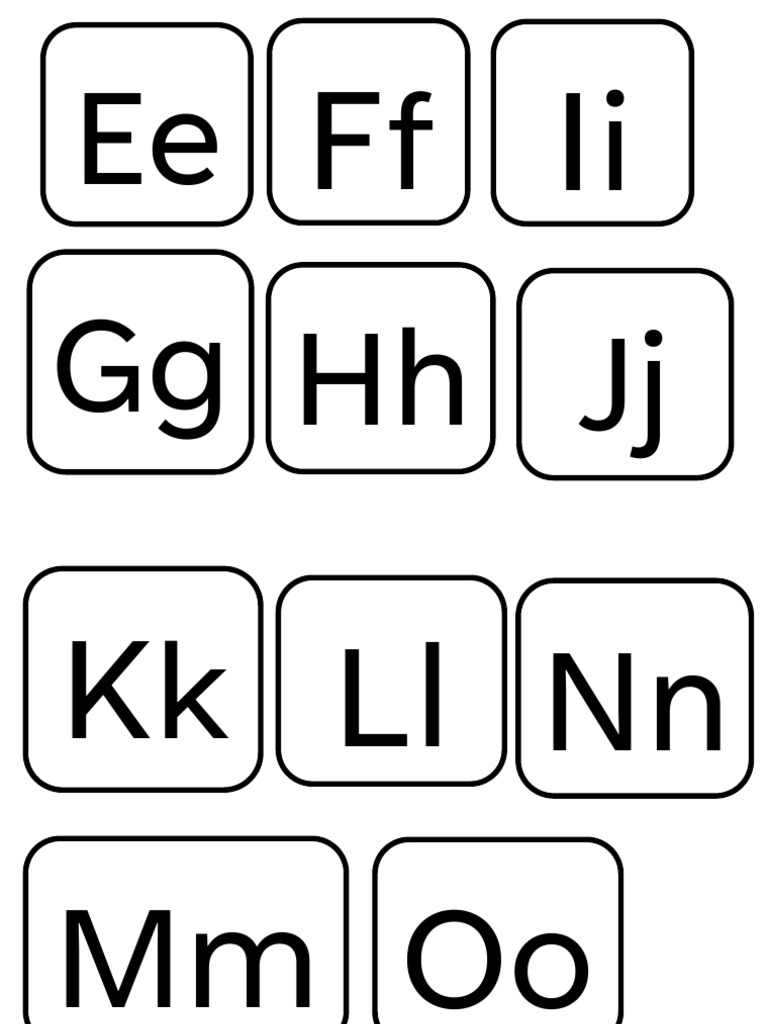 Ee-Zz Letter Flashcard | PDF