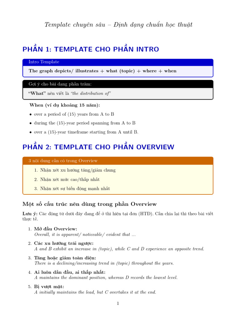 Ielts Writing Template Colored | PDF