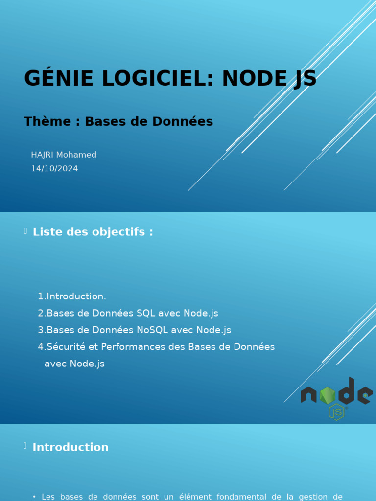 Bases de Données avec Node.js | PDF | NoSQL | MongoDB