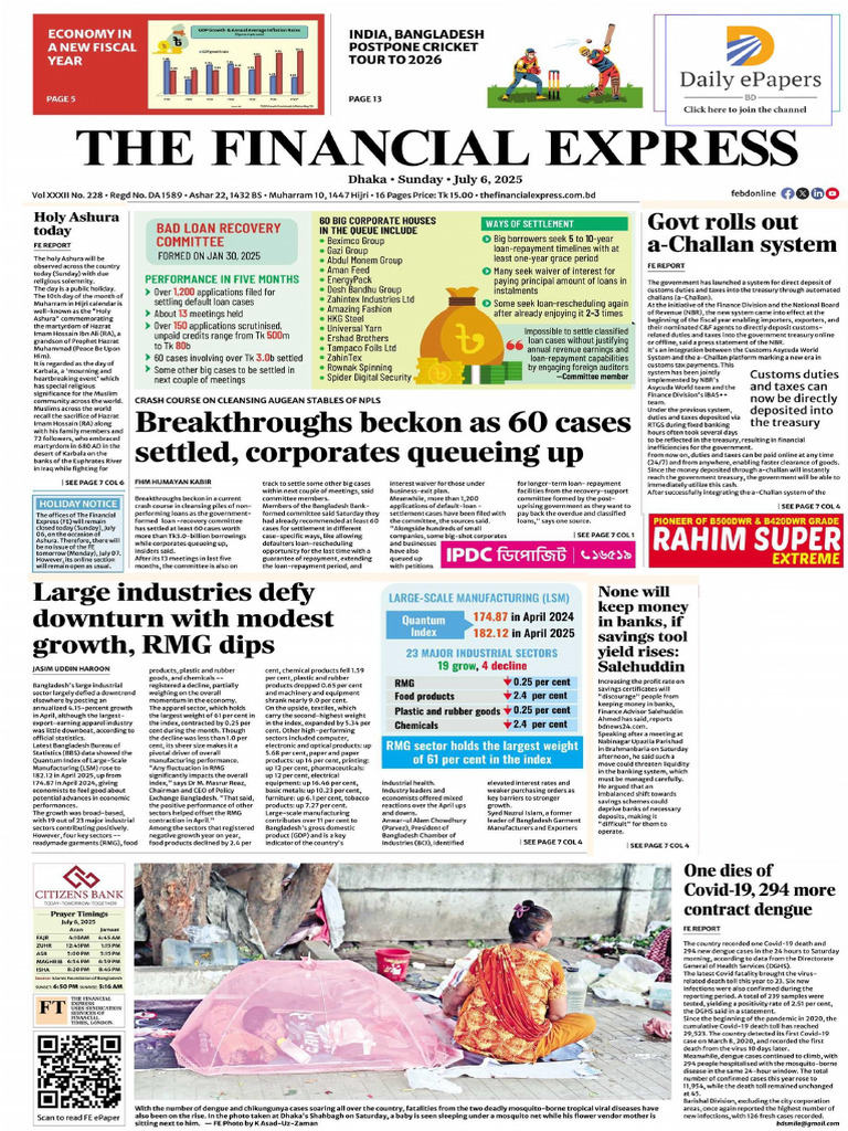 Financial Express 06-07-2025 Daily - Epapers - BD | PDF
