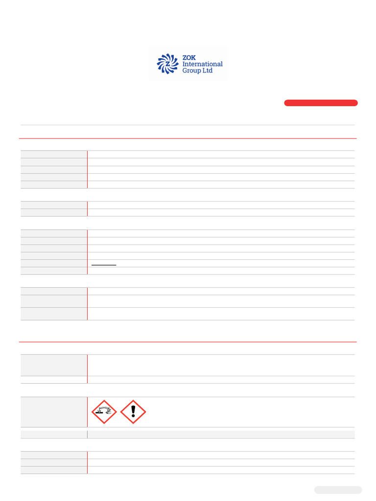 ZOK 27 Safety Data Sheet | PDF | Ether | Toxicity