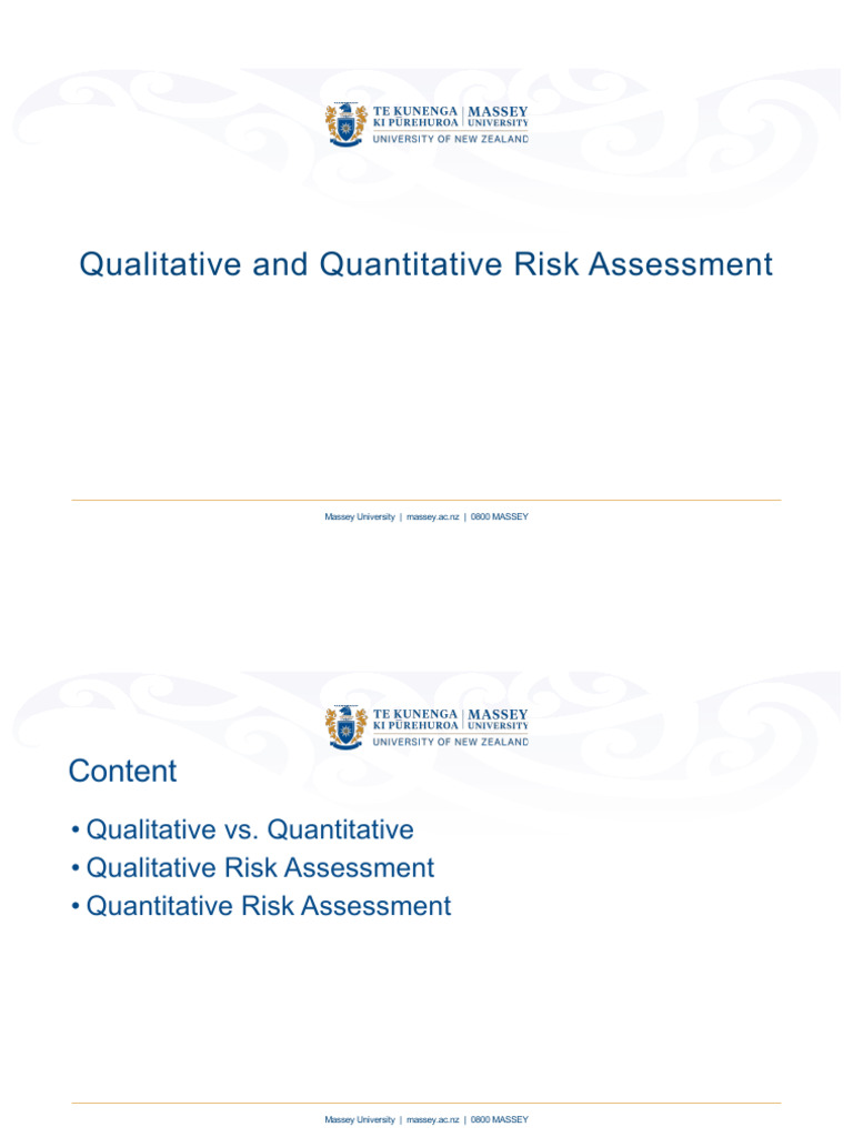 Qualitative vs Quantitative Risk Assessment | PDF | Risk | Risk Assessment